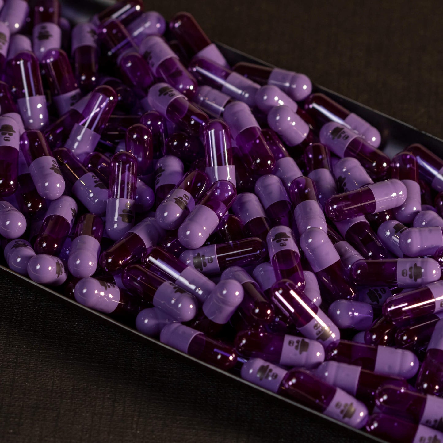 Purple Captain Caps Empty Capsule Group Shot