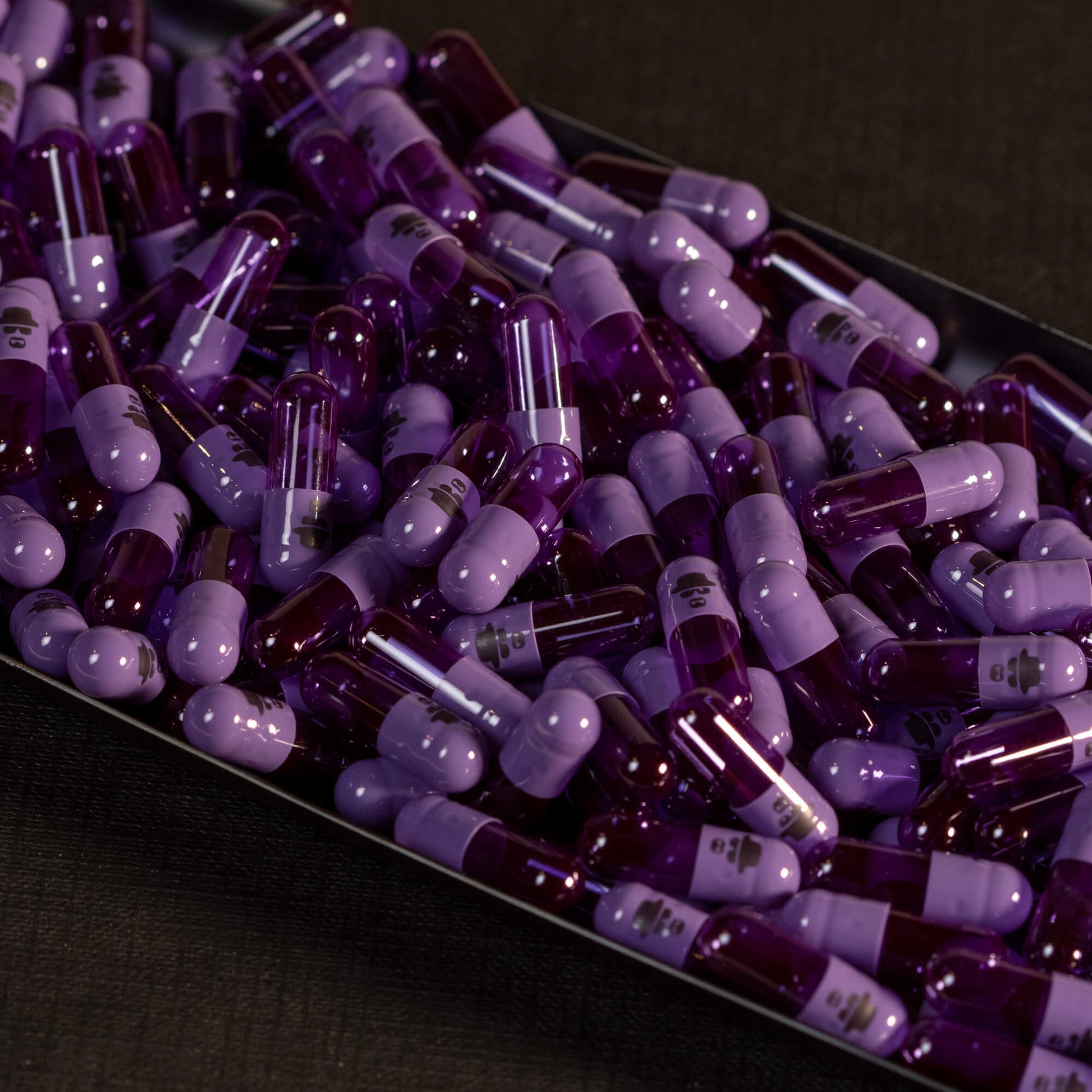 Purple Captain Caps Empty Capsule Group Shot