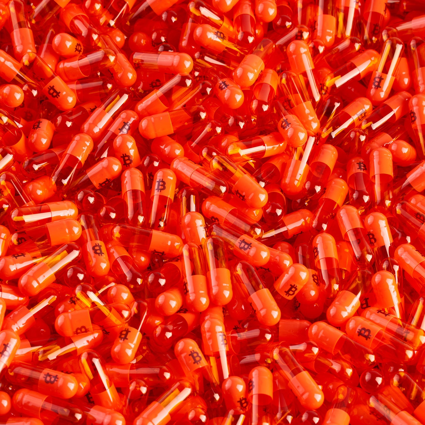 Orange BTC Empty Gelatin Capsules - Size 0