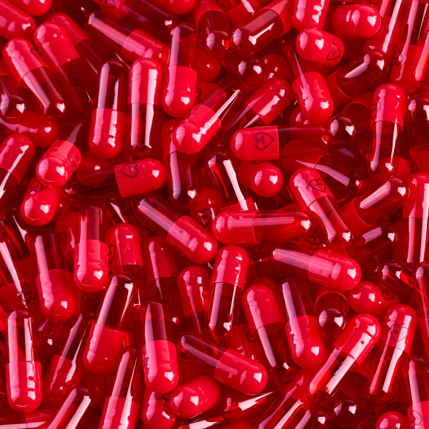 Love Hearts Empty Capsules - Size 1