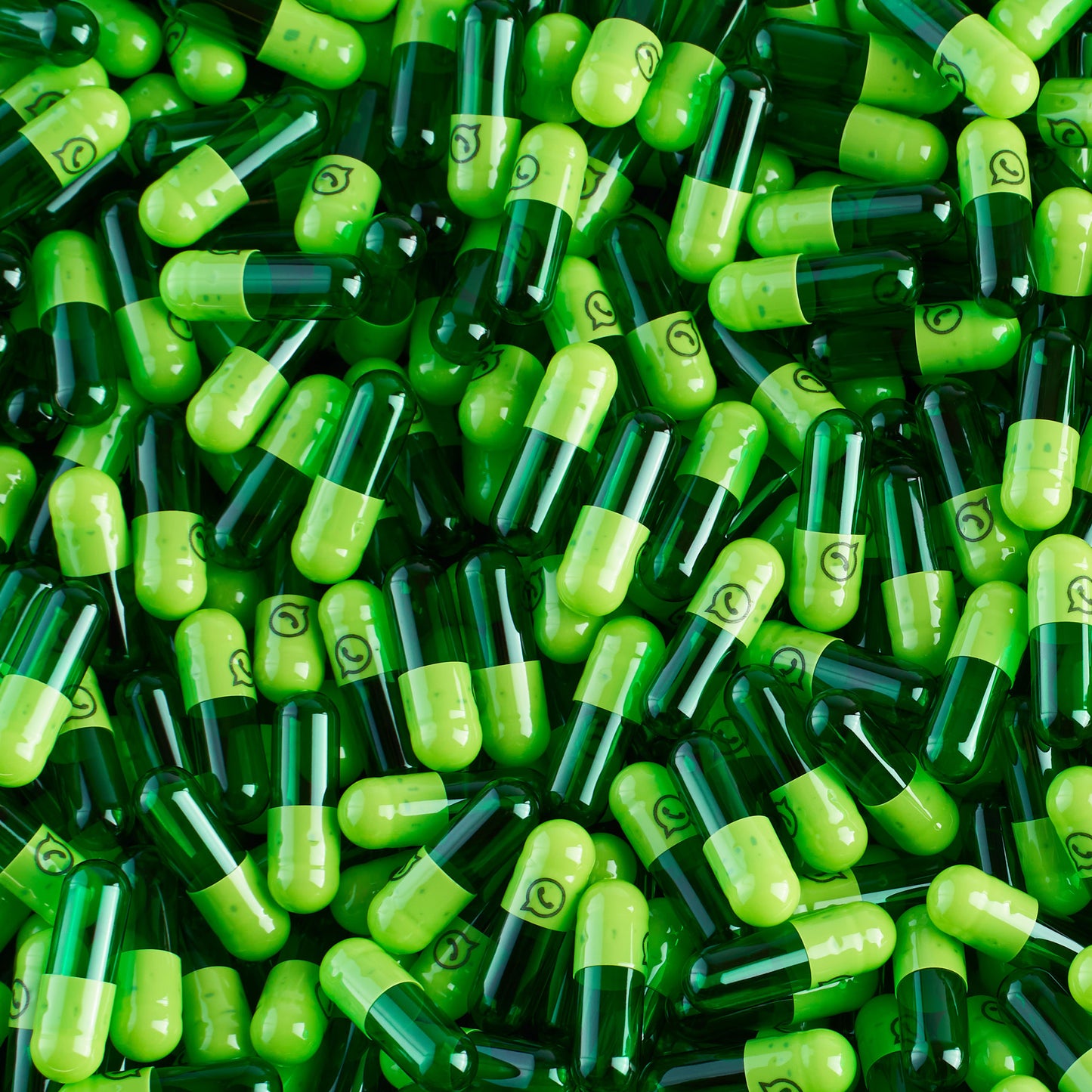 Green WhatsCaps Empty Gelatin Capsules - Size 1